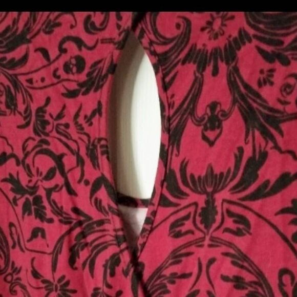 TORRID Plus Size Burgundy Paisley Skull Sleeveless Midi Skater Dress 4X - Picture 5 of 14